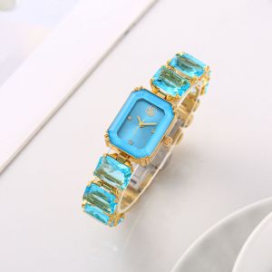 Swarovsk_i Octagon Blue Gold - J526
