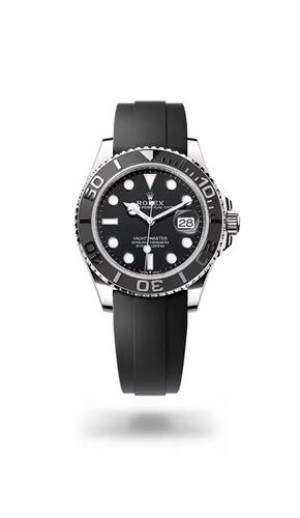 ROLEX YACHT MASTER OYSTER FLEX BLACK SILVER