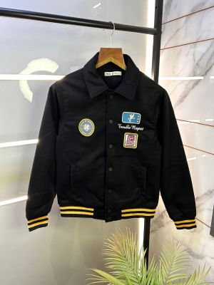 Zar a Black Imported Back Printed Super Premium Varsity Jacket F2256-BL Zar a Black Imported Back Printed Super Premium Varsity Jacket F2256-BL