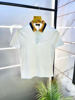 Versace White Imported Collar Neck Premium Polo T-shirt F2923-W1 Versace White Imported Collar Neck Premium Polo T-shirt F2923-W1