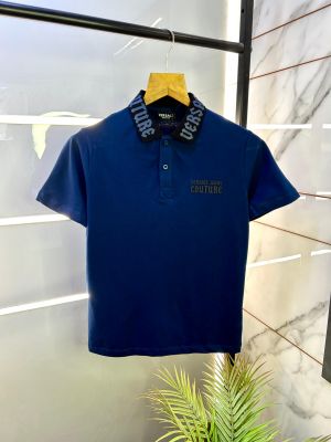 Versace Blue Imported Collar Neck Premium Polo T-shirt F2923-BU2 Versace Blue Imported Collar Neck Premium Polo T-shirt F2923-BU2