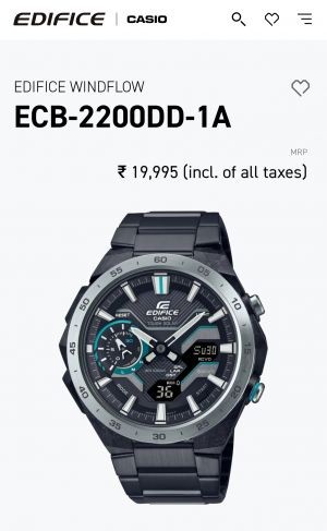CASIO EDIFICE ECB 2200DD 1A JAPAN QUALITY