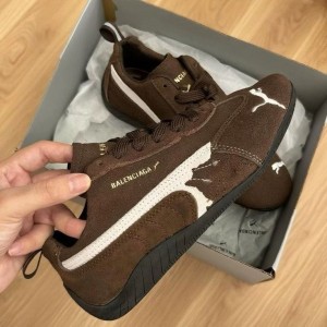 balenciagaa x speedcat brown