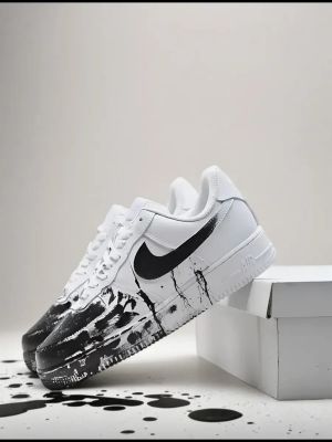 Nik ee Airforce 1 Black paint custom Nik ee Airforce 1 Black paint custom