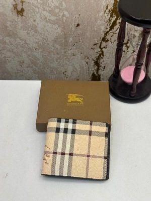 Burberr_y Vintage Check Bifold Wallet With Og Box Model No - 52 Burberr_y Vintage Check Bifold Wallet With Og Box Model No - 52