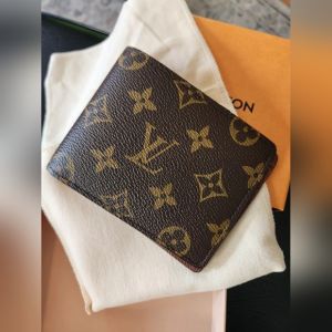 Louis_Vuitton Brown Flower Monogram Printed Wallet With Box And Dust Bag (60895) Louis_Vuitton Brown Flower Monogram Printed Wallet With Box And Dust Bag (60895)