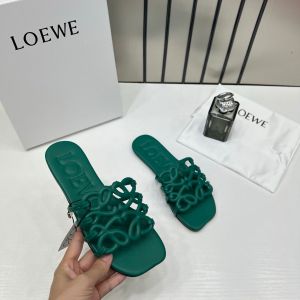Loewe Petal Anagram Green Slides For Women With Original Box And Dust Cover Green 2506 Loewe Petal Anagram Green Slides For Women With Original Box And Dust Cover Green 2506