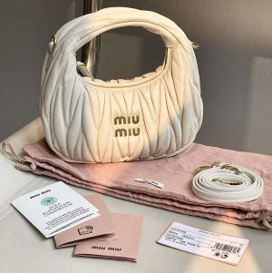 Miu Miu Matelasse Hobo Bag With Original Box & Dust Cover Packing Miu Miu Matelasse Hobo Bag With Original Box & Dust Cover Packing
