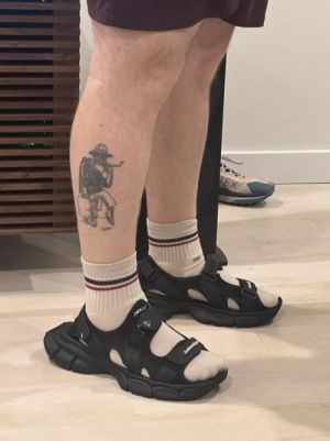 Balenciaga 3XL Logo Premium Sandal Black fixed Balenciaga 3XL Logo Premium Sandal Black fixed