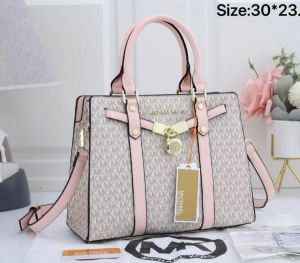 Michael_Kors_MK_Nouveau_Hamilton_Large_Satchel_Bag_With_Dust_Bag_20029_Beige_Pink Michael_Kors_MK_Nouveau_Hamilton_Large_Satchel_Bag_With_Dust_Bag_20029_Beige_Pink