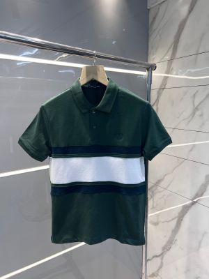 Fred Perr y Green Premium Cotton Lycra Pique fabric Polo Tshirt with Front Design and Embroidered Logo 2733 Fred Perr y Green Premium Cotton Lycra Pique fabric Polo Tshirt with Front Design and Embroidered Logo 2733