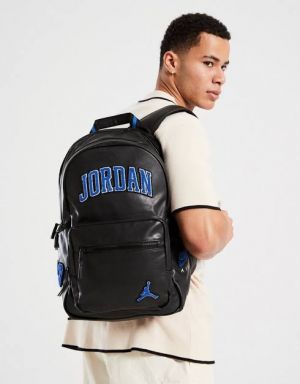AIR JORDAN VARSITY BLACKBLUE BAGPACK LETTERING THE JUMPAN LOGO PREMIUM AIR JORDAN VARSITY BLACKBLUE BAGPACK LETTERING THE JUMPAN LOGO PREMIUM