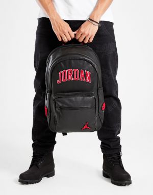 AIR JORDAN VARSITY BLACKRED BAGPACK LETTERING THE JUMPAN LOGO PREMIUM AIR JORDAN VARSITY BLACKRED BAGPACK LETTERING THE JUMPAN LOGO PREMIUM
