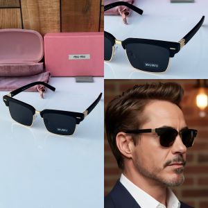 Miu miu 110 matt black gold