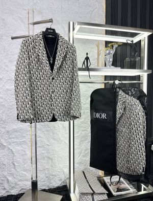 Christian Dio_r Turkey Imported Jacquard Fabric Monogram Print Premium Blazer With Brand Packaging Christian Dio_r Turkey Imported Jacquard Fabric Monogram Print Premium Blazer With Brand Packaging