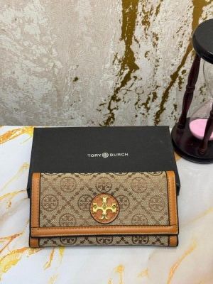 Tory_Burch_Premium_Tri-fold_Wallet_With_Original_Box_(6083-1_Caramel)