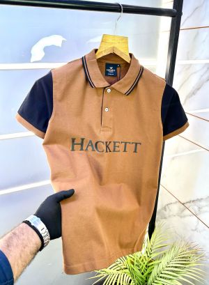 Aston Martin Hacket t Brown Polo Premium Collar Neck T-shirt F2846-BR Aston Martin Hacket t Brown Polo Premium Collar Neck T-shirt F2846-BR