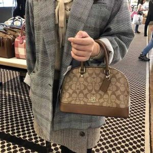 COAC.H MINI SIERRA SATCHEL IN SIGNATURE CANVAS PREMIUM HAND BAG WITH BOX COAC.H MINI SIERRA SATCHEL IN SIGNATURE CANVAS PREMIUM HAND BAG WITH BOX