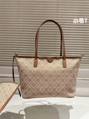Tory_ jacquard tote bag with dust cover Tory_ jacquard tote bag with dust cover