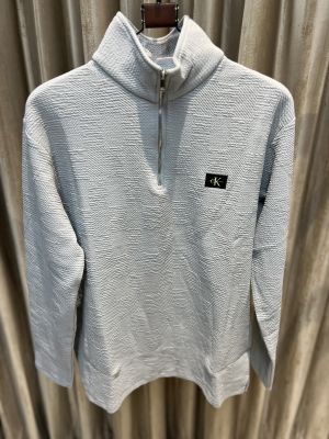 CALVIN KLEI_N GREY HALF ZIPPER SWEATSHIRT AVAILABLE IN ULTRA PREMIUM QUALITY