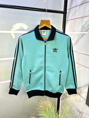 Adida s Logo Sky Imported Super Premium Zipper Jacket F2258-SK Adida s Logo Sky Imported Super Premium Zipper Jacket F2258-SK