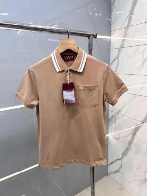 Gucc i Beige Premium Polo T shirt With 240 gsm interlock cotton lycra fabric and Collar Design 2429 Gucc i Beige Premium Polo T shirt With 240 gsm interlock cotton lycra fabric and Collar Design 2429