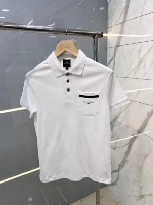 Arman I Exchange White Premium Polo Tshirt With 240 Gsm Interlock Cotton Lycra Fabric With Emboss Logo Pocket Style 2586_2710 Arman I Exchange White Premium Polo Tshirt With 240 Gsm Interlock Cotton Lycra Fabric With Emboss Logo Pocket Style 2586_2710