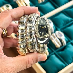 BVLGAR_I LADIES SNAKE EDITION SILVER GOLD (2ton) BLACK DAYAL BVLGAR_I LADIES SNAKE EDITION SILVER GOLD (2ton) BLACK DAYAL