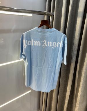 Palm  Angels Sky Blue Back Print Imported Oversized  T-Shirt Palm  Angels Sky Blue Back Print Imported Oversized  T-Shirt