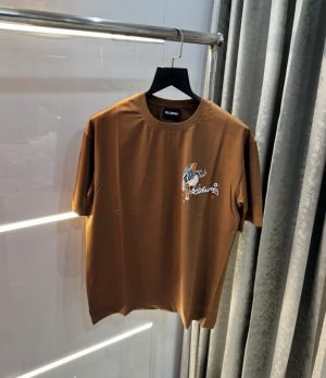 Bluorang Brown Embossed Print Imported Oversized T-Shirt Bluorang Brown Embossed Print Imported Oversized T-Shirt