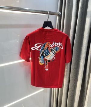 Bluorang Red Embossed Print Imported Oversized T-Shirt Bluorang Red Embossed Print Imported Oversized T-Shirt