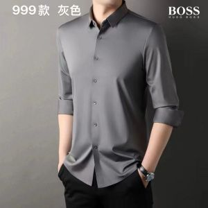 Hugo_Boss Full Sleeves Shirt Grey Hugo_Boss Full Sleeves Shirt Grey