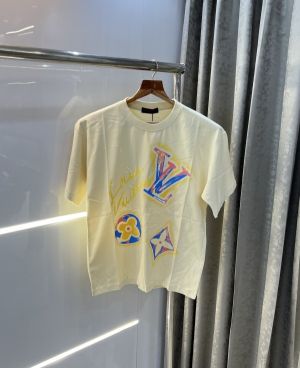 Louis  Vuitton Cream Printed Imported Oversized T-Shirt Louis  Vuitton Cream Printed Imported Oversized T-Shirt