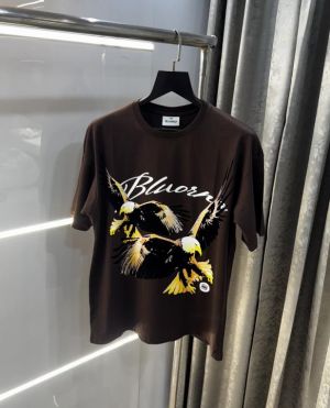 Bluorang Brown Eagle Embossed Print Imported Oversized T-Shirt Bluorang Brown Eagle Embossed Print Imported Oversized T-Shirt