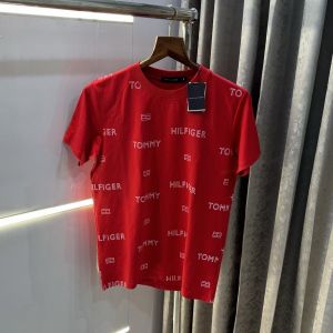 Tommy  Hilfiger Red All Over Print Premium T-shirt Tommy  Hilfiger Red All Over Print Premium T-shirt