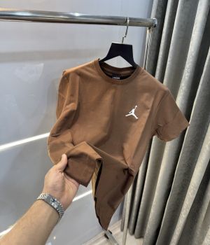 Air Jordan Brown Back Embroidery Imported T-Shirt Air Jordan Brown Back Embroidery Imported T-Shirt