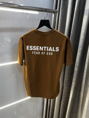 Essential Fear Of God Brown Back Print Imported Oversized T-Shirt Essential Fear Of God Brown Back Print Imported Oversized T-Shirt