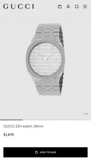  Gucc i 25H Ultra Slim Japan Luxury Watch