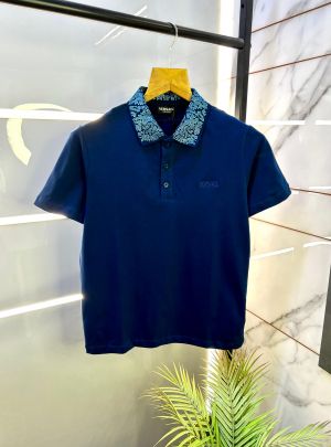 Versace Blue Imported Collar Neck Premium Polo T-shirt F2923-BU1 Versace Blue Imported Collar Neck Premium Polo T-shirt F2923-BU1