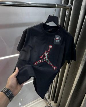 Air Jordan Black Embroidery Logo Imported T-Shirt Air Jordan Black Embroidery Logo Imported T-Shirt