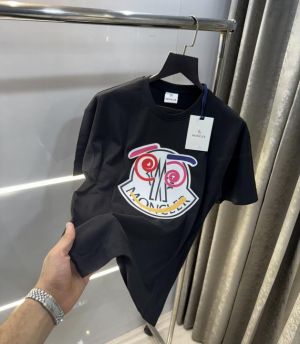 Moncle r Black Logo Print Imported Oversized T-Shirt Moncle r Black Logo Print Imported Oversized T-Shirt