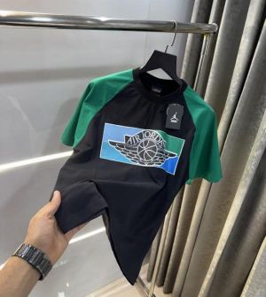 Air Jordan Black Logo Print Imported T-Shirt Air Jordan Black Logo Print Imported T-Shirt