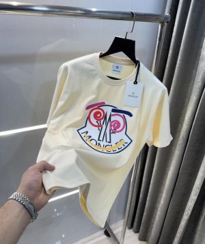Moncle r Cream Logo Print Imported Oversized T-Shirt Moncle r Cream Logo Print Imported Oversized T-Shirt