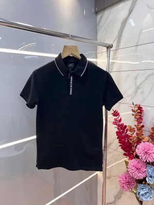 Arman i Exchange Black Premium Cotton Lycra Pique fabric Polo Tshirt with Collar and Front Design Zip Style 3116 Arman i Exchange Black Premium Cotton Lycra Pique fabric Polo Tshirt with Collar and Front Design Zip Style 3116