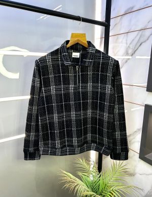 Burberr y Black Imported Super Premium Shacket F2972-BL Burberr y Black Imported Super Premium Shacket F2972-BL