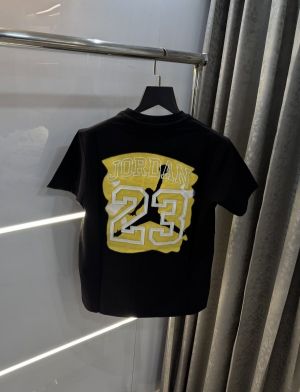Air Jordan Black Back Embroidery Imported T-Shirt Air Jordan Black Back Embroidery Imported T-Shirt