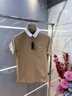Arman i Exchange Beige Premium Cotton Lycra Pique fabric Polo Tshirt with Sleeves Design and Patch Logo 3113 Arman i Exchange Beige Premium Cotton Lycra Pique fabric Polo Tshirt with Sleeves Design and Patch Logo 3113