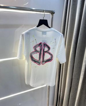 Balenciaga White Back Print Imported Oversized T-Shirt Balenciaga White Back Print Imported Oversized T-Shirt