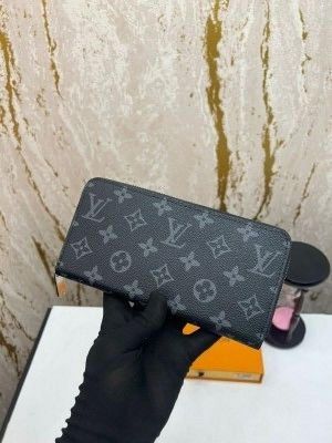 LOUIS_ VUITTON PREMIUM WALLET WITH OG BOX AAA60017 [BLACK FLOWER]