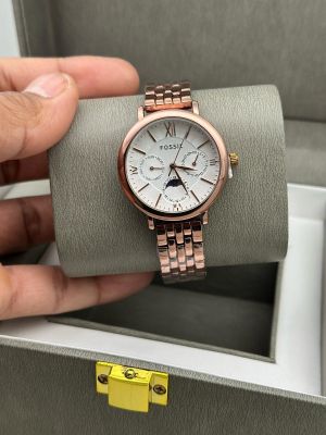 FOSSIL_SUN_MOON_WOMEN_ROSEGOLD_WHITE_DIAL_351